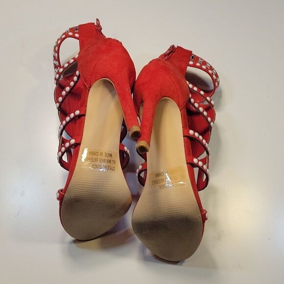 BRAND NEW  MELLY HIGH HEEL STILETTOS GLADIATOR STYLE OPEN TOE SANDAL - Picture 11 of 16